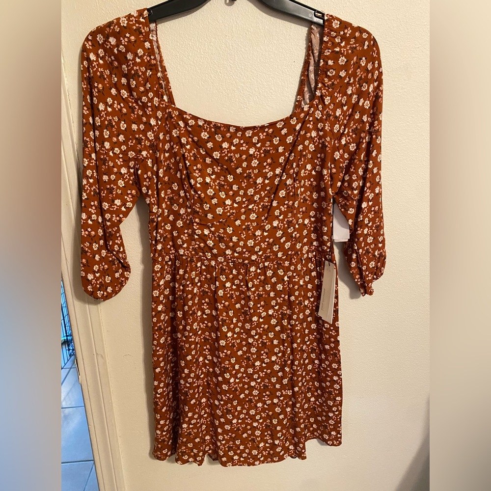 Fall floral dress